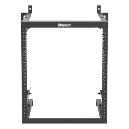 Rack PanZone® de Montaje en Pared, de 19in, Profundidad Ajustable, Rieles Numerados y Roscados #12-24, 12 UR, Color Negro