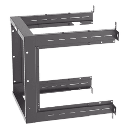 Rack PanZone® de Montaje en Pared, de 19in, Profundidad Ajustable, Rieles Numerados y Roscados #12-24, 12 UR, Color Negro