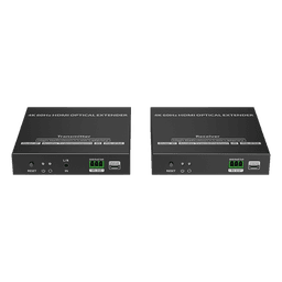 Kit extensor por fibra óptica | Hasta 40 kilómetros|  4K@60Hz | con IR | RS232