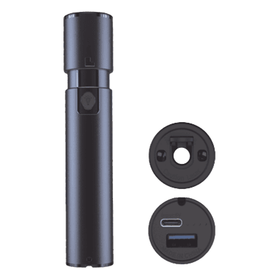 Localizador Visual de Fallos (VFL) / Para Conectores SC, FC, ST / Hasta 8-10 km de Distancia / Recargable por Puerto USB