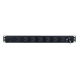 PDU Básico de Montaje en Rack, Con 10 Salidas NEMA 5-15R y Protección Contra Sobretensiones,  Enchufe de Entrada NEMA 5-15P, de 19in, 1UR, 15 Amp, 120 Vca 