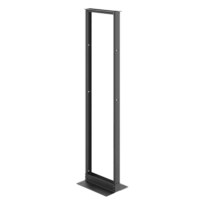 Rack Abierto de 2 Postes Estándar de 19 in / 45U / 2.13 m (7 ft) de Altura / Aluminio 6063-T6 / Rieles Roscados 12-24 UNC / Patrón EIA Universal / Negro RAL 9005