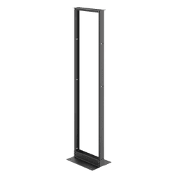 Rack Abierto de 2 Postes Estándar de 19 in / 45U / 2.13 m (7 ft) de Altura / Aluminio 6063-T6 / Rieles Roscados 12-24 UNC / Patrón EIA Universal / Negro RAL 9005