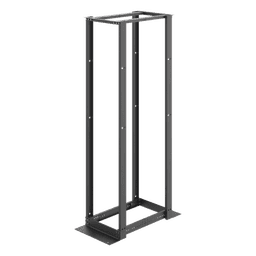 Rack Abierto de 4 Postes Estándar de 19 in / 45U / 2.13 m (7 ft) de Altura / Profundidad Ajustable 450-1050 mm (17.7-41.3 in) / Aluminio 6063-T6 / Rieles Roscados 12-24 / Negro RAL 9005