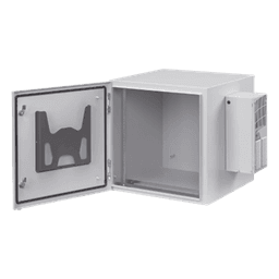 Gabinete Industrial ProTek de 19 UR de 922 x 600 x 614 mm Puerta Sólida Con Aire Acondicionado de 800 BTU / Protección NEMA Tipo 4/12; IP66, Fabricado en Acero Color Gris Claro