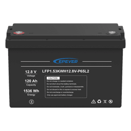 Batería de Litio LiFePO4 Ciclo Profundo 12.8Vcc, 120 Ah, 1.53Kwh, para Exterior, Libre de Mantenimiento