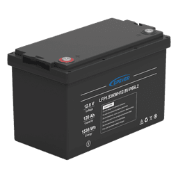 Batería de Litio LiFePO4 Ciclo Profundo 12.8Vcc, 120 Ah, 1.53Kwh, para Exterior, Libre de Mantenimiento