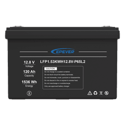 Batería de Litio LiFePO4 Ciclo Profundo 12.8Vcc, 120 Ah, 1.53Kwh, para Exterior, Libre de Mantenimiento