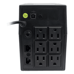 UPS 800VA/480 W Línea Interactiva 120Vca / 6 tomas 5-15R (4 Respaldadas) / Regulación de Voltaje / Protección RJ45 
