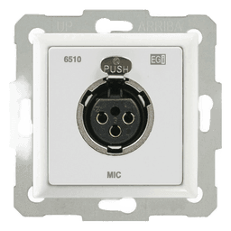 CONEXIÓN CAJA 60 MM. XLR HEMBRA DE PARED. BLANCO.