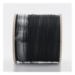Carrete de 2 km de Fibra Óptica Drop Plana, Interior/Exterior G.657A2 Monomodo de 2 Hilos (Bifibra), Dieléctrica, Forro Negro, (No Soporta Conectores Mecánicos)