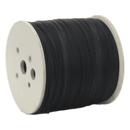 Carrete de 2 Kilómetros de Fibra Óptica Drop Plana, Interior/Exterior G.657A2 Monomodo de 1 Hilo (Unifibra), Dieléctrica, Forro Negro, Compatible con Conectores FASC, FASCUP, FASCLC
