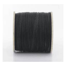 Carrete de 2 Kilómetros de Fibra Óptica Drop Plana, Interior/Exterior G.657A2 Monomodo de 1 Hilo (Unifibra), Dieléctrica, Forro Negro, Compatible con Conectores FASC, FASCUP, FASCLC