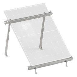 Montaje para Panel Solar, Riel "8" de 1400mm para Módulos con Espesor de 35mm, Velocidad de Viento Máx. 136km/h (20° a 45°)