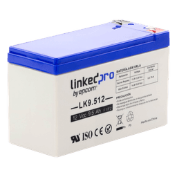 Batería de respaldo 12 V | 9.5 Ah | AGM | Especial para Seguridad Electrónica | UPS  | Sistemas de Emergencia | Vida útil 5 años | Terminales F1  + Adaptador F2 