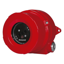 Detector de flama industrial triple infrarrojo (IR3), visión de 90°, alcance configurable 15-60 m, salidas 4-20 mA, relés, HART y Modbus