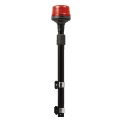 Luz Telescopica para Motocicletas de 8 LED, Rojo, Lente Rojo, SAE