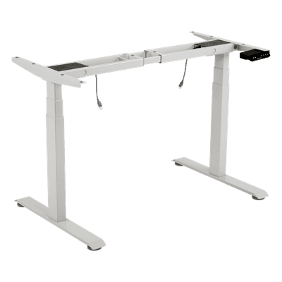 Base de Escritorio Motorizado Profesional / Altura Ajustable 60-125cm / Estructura Estable / Funcionamiento Suave / 3 Preset de Posiciones / Color Blanco / Soporta hasta 100Kg de carga 