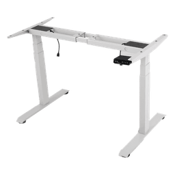 Base de Escritorio Motorizado Profesional / Altura Ajustable 60-125cm / Estructura Estable / Funcionamiento Suave / 3 Preset de Posiciones / Color Blanco / Soporta hasta 100Kg de carga 