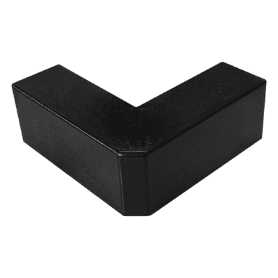 Esquinero Exterior Color Negro de PVC Auto Axtinguible, Para Canaleta TMK-1720-N-CC (5210-02003)