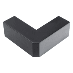 Esquinero Exterior Color Negro de PVC Auto Axtinguible, Para Canaleta TMK-1720-N-CC (5210-02003)