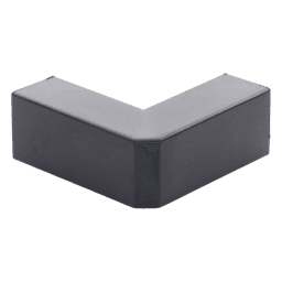 Esquinero Exterior Color Negro de PVC Auto Axtinguible, Para Canaleta TMK-1720-N-CC (5210-02003)