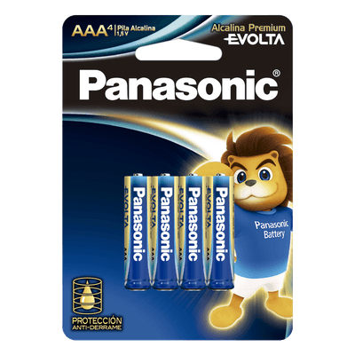 Batería Alcalina AAA 1.5V EVOLTA / No recargable / Paquete de 4 Baterías