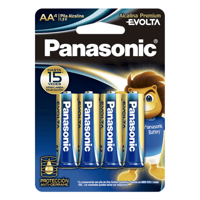 Batería Alcalina AA 1.5V EVOLTA / No recargable / Paquete 4 baterias 