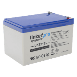 Batería de respaldo 12 V |  12 Ah |  AGM | Especial para Seguridad Electrónica | UPS | Sistemas de Emergencia | Vida útil 5 años | Terminales F1  + Adaptador F2