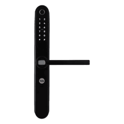 Cerradura Eléctrica Digital Yale YSD100 / Mecanismo 2885 Negro / HUB Yale Connect / 100 Códigos y Huellas / 3 Tarjetas Proximidad / Compatible Alexa y Google / Para Perfiles Aluminio 1"