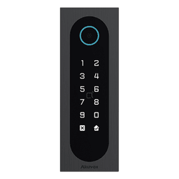 Control de Acceso Slim Akuvox A08S / Aluminio y Vidrio Templado / IP65 & IK09 / Capacidad para 20,000 Tarjetas / Métodos de Acceso Multi (QR, Bluetooth, PIN, RFID) / Soporta Wiegand / 1 Salida de Relay
