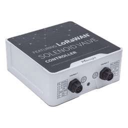 Controlador IoT Industrial LoRaWAN para Válvulas Solenoides / 2 Salidas CC / 2 Entradas por Pulsos / IP67
