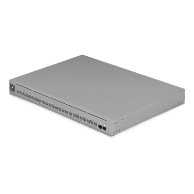 UniFi Switch Pro Max 24 POE, 24 puertos (8 puertos POE++ 2.5 GbE y 16 puertos GbE POE+), 2 puertos SFP+ 10G, 400W, pantalla táctil