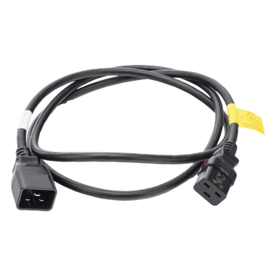 Cable de Alimentación Eléctrica Con Bloqueo de Seguridad, de IEC C19 a IEC C20, 1.8 Metros de Largo, Color Negro, 1 Pieza
