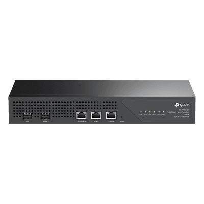Delta Stream - OLT de 1 puerto GPON / Conexión de hasta 128 ONUs / 1 Puerto 2.5 Gigabit RJ45 Uplink PoE/  1 Puertos SFP+ Uplink / Fuentes Redundantes AC- PoE at / Administración desde la nube (DPMS)