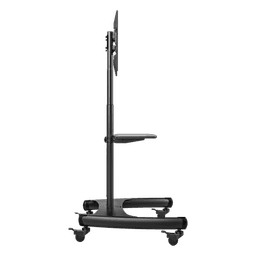 Soporte de Pantalla con Ruedas AVA1500601PNB / Compatible con Monitores de 32" a 75" / VESA 200x200 a 600x400 mm / Carga 45.5 kg (100 lbs) / Altura Ajustable 1120-1520 mm / Base para Accesorios / 4 Ruedas 360°