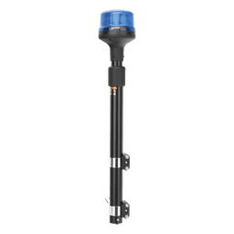 Luz Telescópica para Motocicletas de 8 LED, Azul, Lente Azul, SAE 