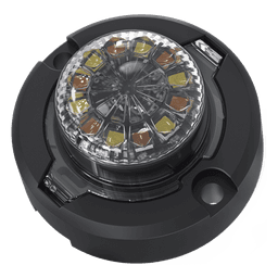 Estrobo Oculto de 12 LED, Brida negra, 12 Vcd, Clara, Lente transparente