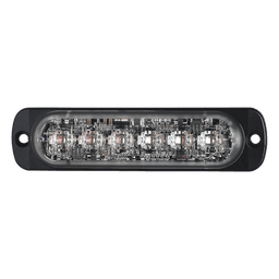 Luz Auxiliar de 12 LED, Ambar/Blanco, Lente Transparente, SAE