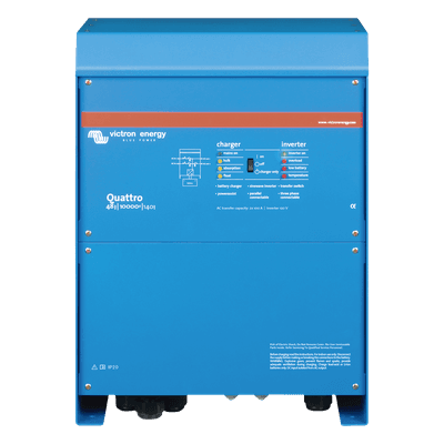 Quattro 48/10000/140-100/100 / Inversor Cargador de Onda Pura / Entrada 48 Vcc / Salida 8000 W 120 Vca  60 Hz