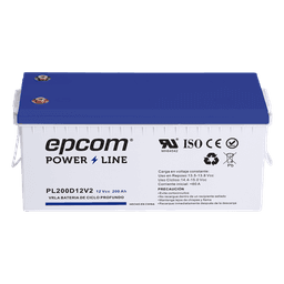 Batería de respaldo 12 V 200 Ah AGM | Certificada UL94-HB Retardo a la flama básica | Ciclo profundo | Para uso en aplicaciones fotovoltaicas y de emergencia | Terminales T5