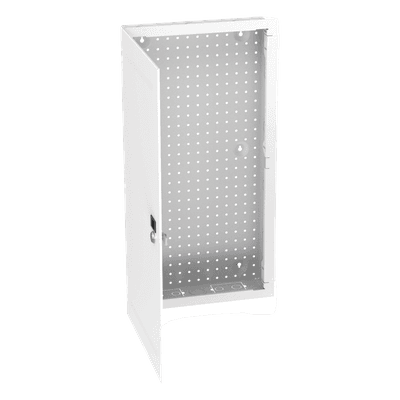 Gabinete Multipropósito de Montaje en Pared, de 28 in de Altura, Con Puerta Reversible, Fabricado en Acero, Color Blanco 