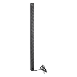 PDU Vertical para Rack con 18 Tomas NEMA 5-15R, 15A, 1.22 m (48 in) de Altura, Acero Color Negro