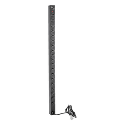 PDU Vertical para Rack con 18 Tomas NEMA 5-15R, 15A, 1.22 m (48 in) de Altura, Acero Color Negro