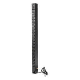 PDU Vertical para Rack con 18 Tomas NEMA 5-15R, 15A, 1.22 m (48 in) de Altura, Acero Color Negro