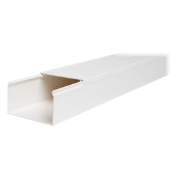 Canaleta TMK-4577 en PVC Blanco Autoextinguible: Solución Segura y Estética para Entornos Interiores, con Gran Capacidad de Resguardo de Cables, Medidas : 45 mm x 77 mm x 2.5 m (5500-01250)
