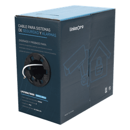 Bobina de 305 Metros (1000 Pies) / Alambre de Cobre 2 x 18 AWG / Color Blanco / CM / Para Sistemas de Seguridad y Alarmas