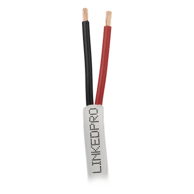 Bobina de Cable 305 Metros (1000 Pies) / Alambre de Cobre 2 x 16 AWG / Color Blanco / CMR / Para Sistemas de Seguridad y Alarmas