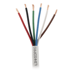 Bobina de 305 Metros (1000 Pies) / Alambre de cobre / 6 x 18 AWG / Color Blanco / CMR / Para Sistemas de Seguridad y Alarmas
