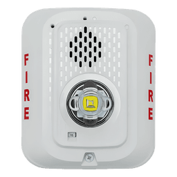 Sirena con lámpara estroboscópica LED de 2 hilos para pared, candela seleccionable, color blanco, compatible con SpectrAlert
